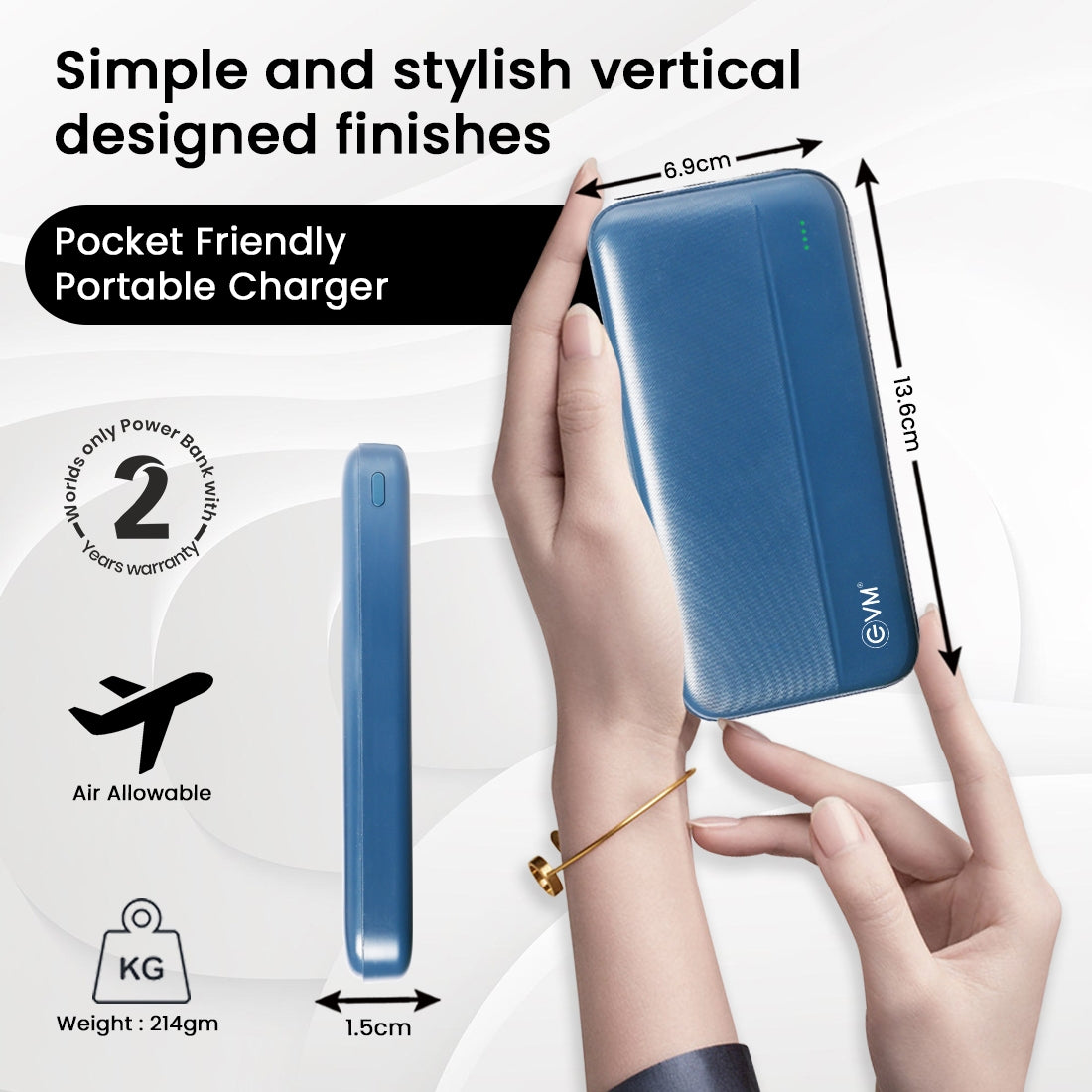Evm Enbolt 22.5W Fast Charging 10000 mAh Power Bank
