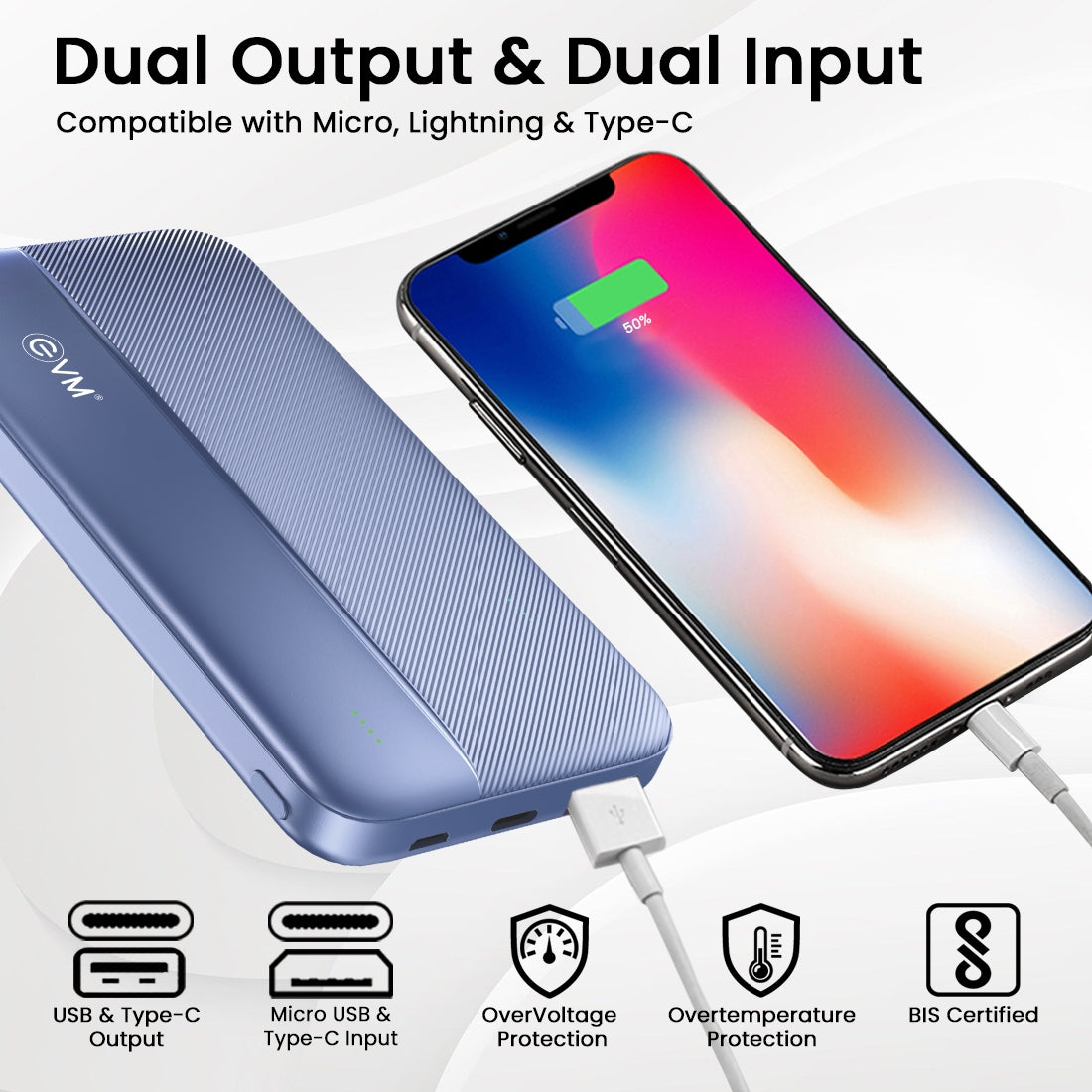 Evm Enbolt 22.5W Fast Charging 10000 mAh Power Bank
