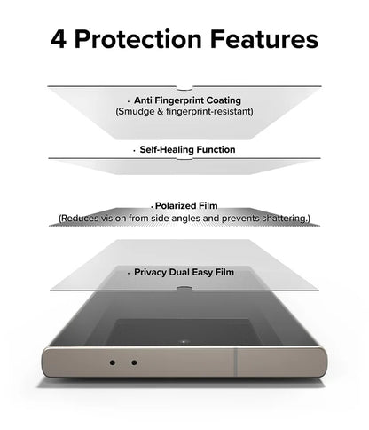 Ultrasonic Fingerprint Compatible Samsung Galaxy Series PRIVACY Screen Protector