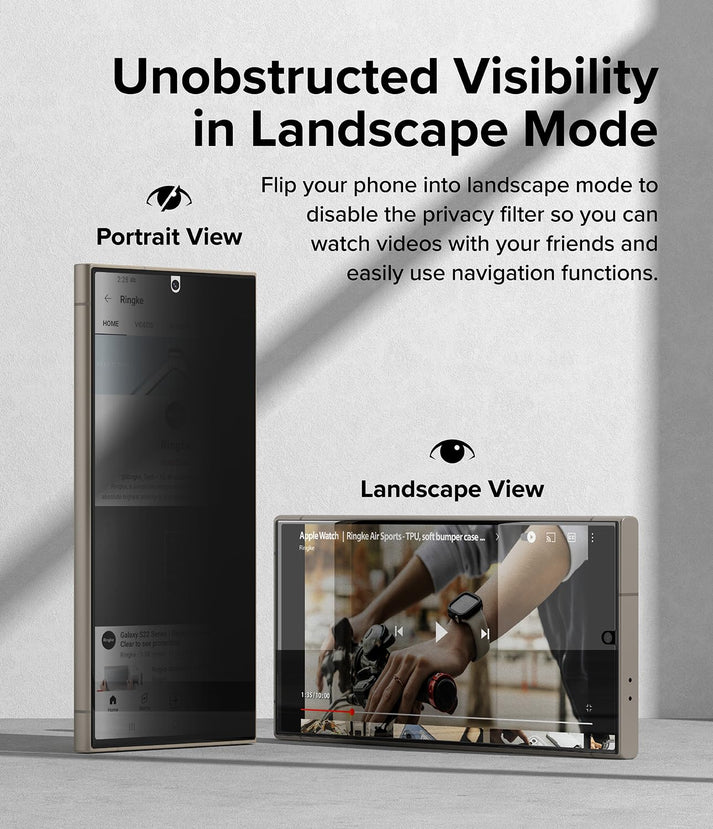 Ultrasonic Fingerprint Compatible Samsung Galaxy Series PRIVACY Screen Protector