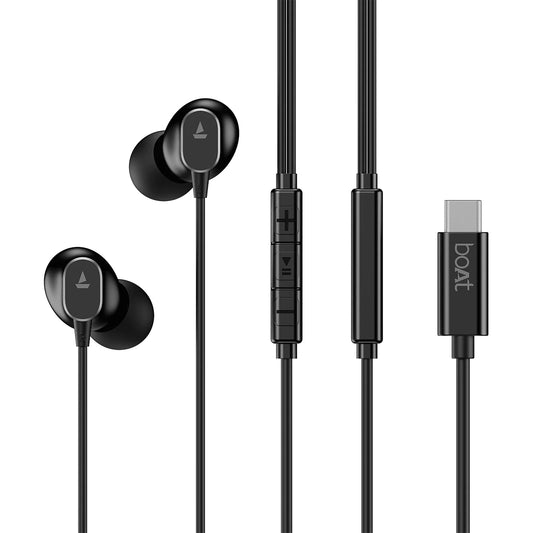 boat Bassheads 90C Type C Earphone Black