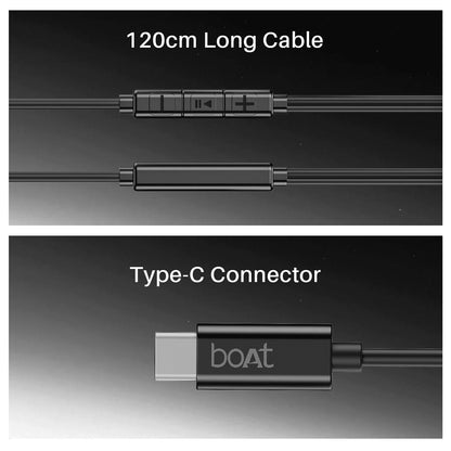 boat Bassheads 90C Type C Earphone Black