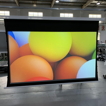 133 INCH Motorized Tab Tension ALR Projection Screen for 16:9 Long Throw Projectors Auto Control Electric Projector Screen