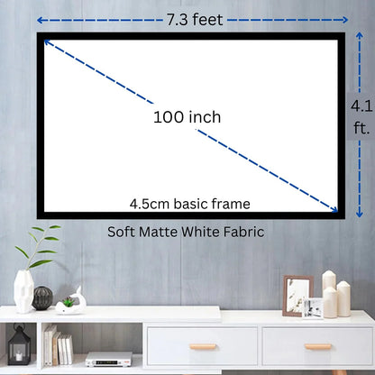 100 Inch 16:9 Basic Fixed Frame Projector Screen