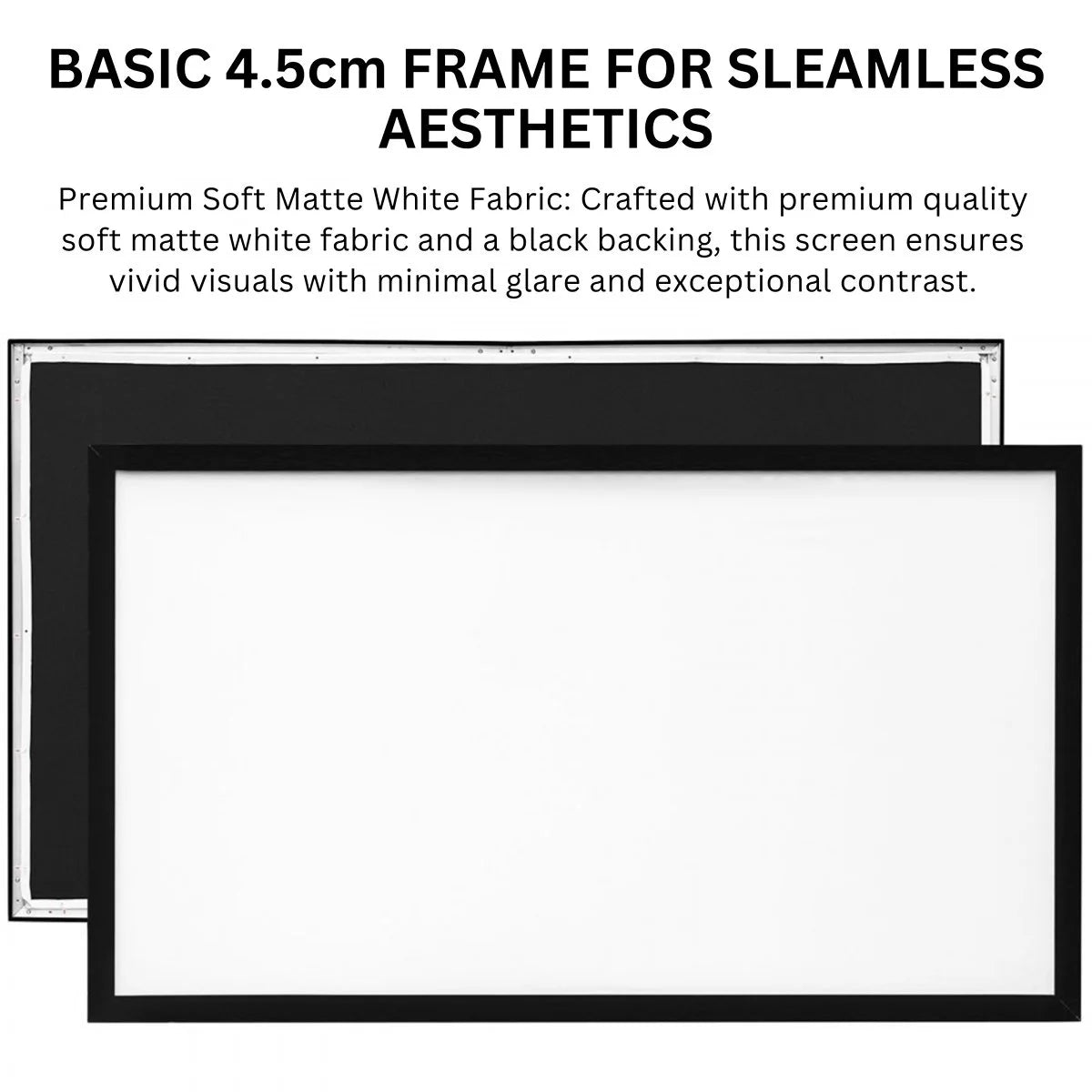 100 Inch 16:9 Basic Fixed Frame Projector Screen