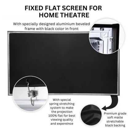 100 Inch 16:9 Basic Fixed Frame Projector Screen