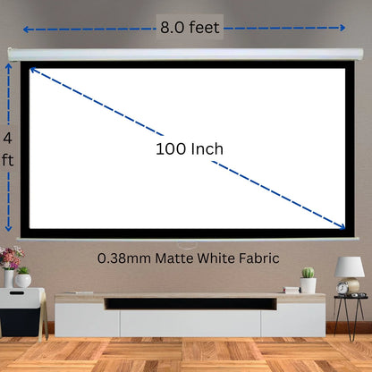 100 Inch 16:9 Pull Down Autolock/Instalock Projector Screen