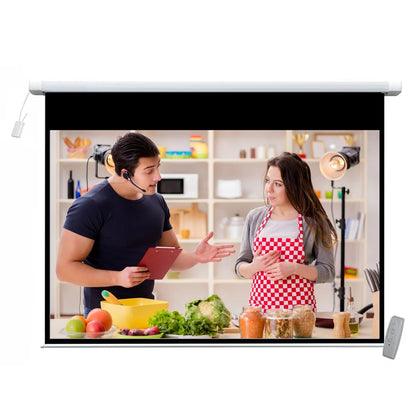 100 Inch 4:3 Electric + Remote Motorized Projector Screen