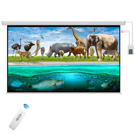 110 Inch 16:9 Electric + Remote Motorized Projector Screen
