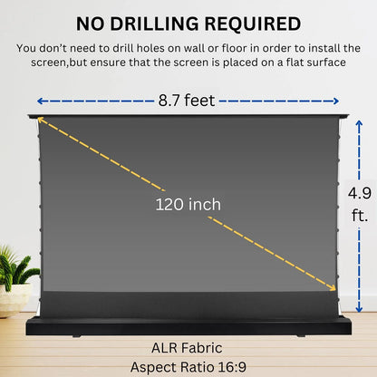 120 Inch 16:9 Floor Rising Projector Screen