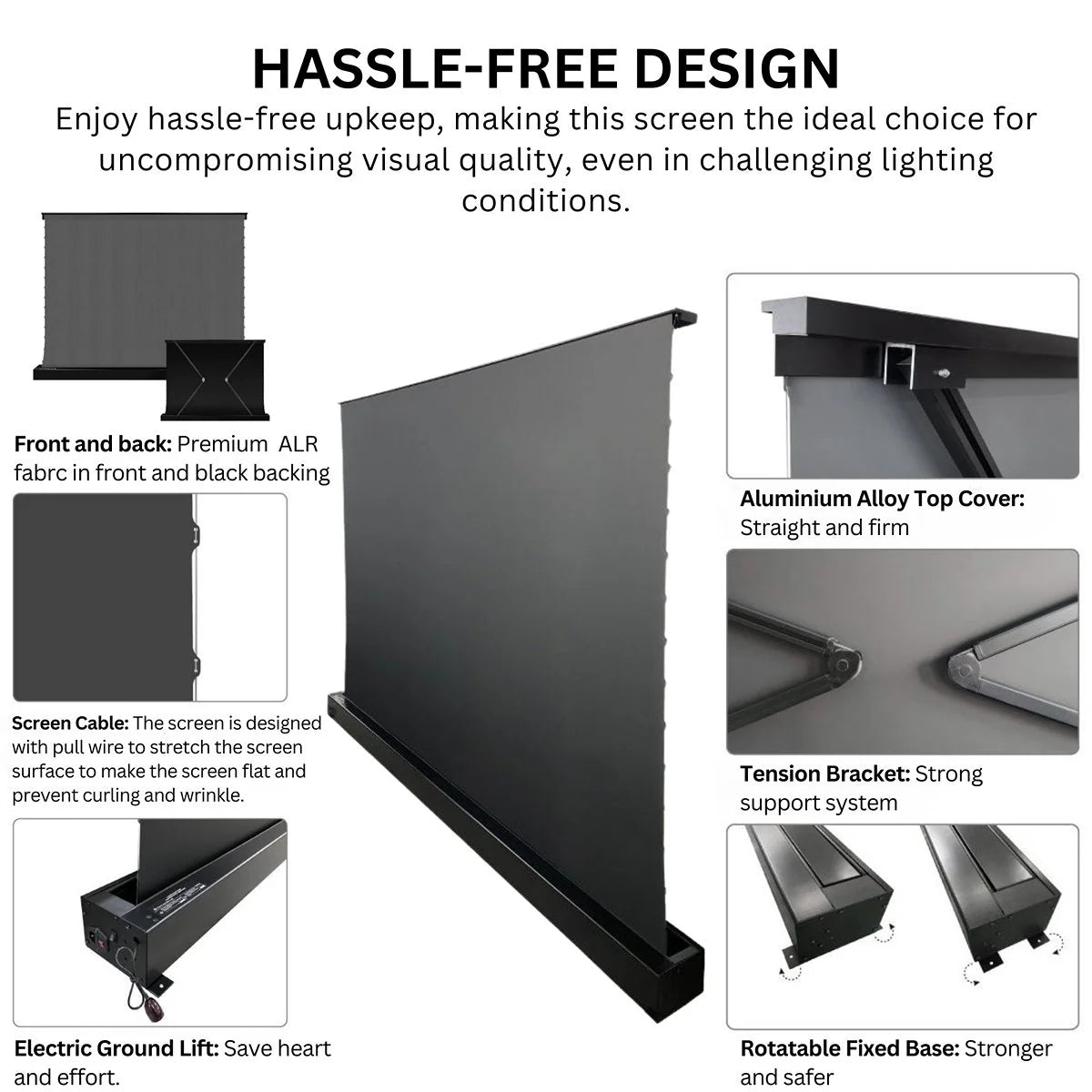 120 Inch 16:9 Floor Rising Projector Screen