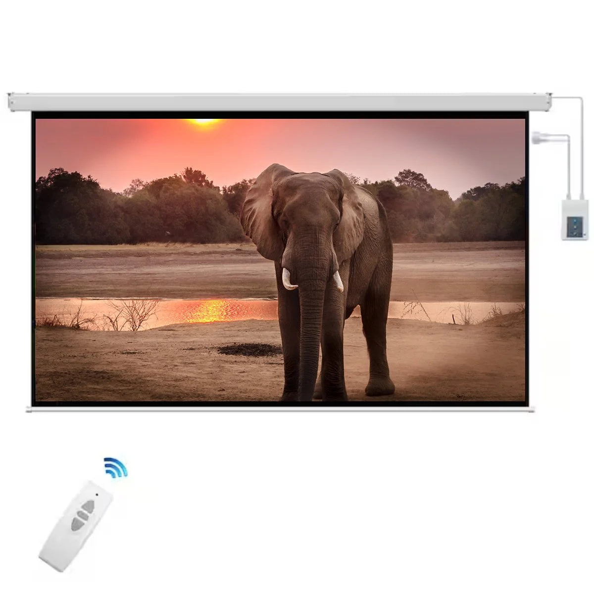 120 Inch 16:9 Electric + Remote Motorized Projector Screen