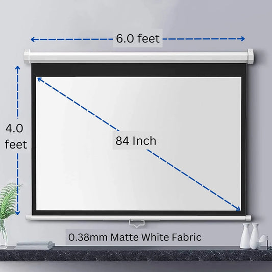 84 Inch 4:3 Pull Down Autolock/Instalock Projector Screen