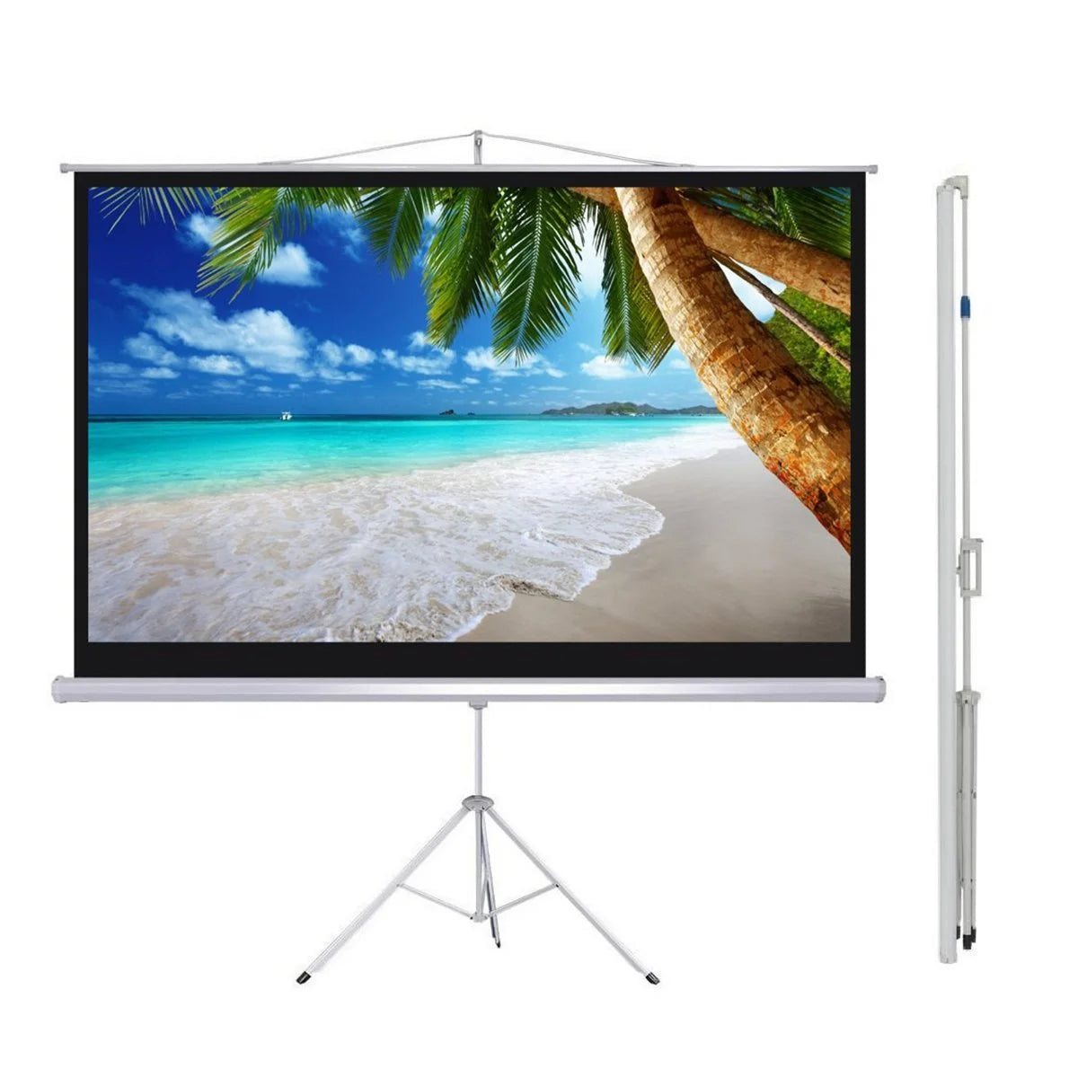 84 Inch 4:3 Portable Tripod Stand Projector Screen