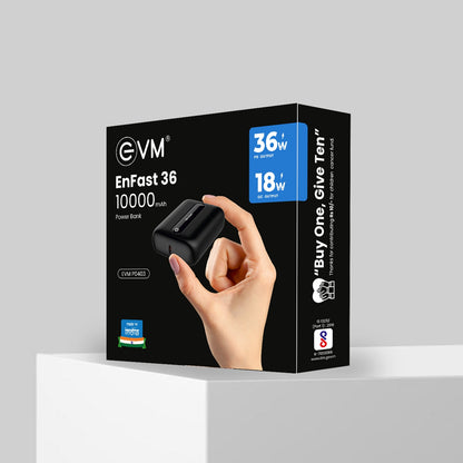 Evm Enfast 36W Super fast 10000 mAh Power bank