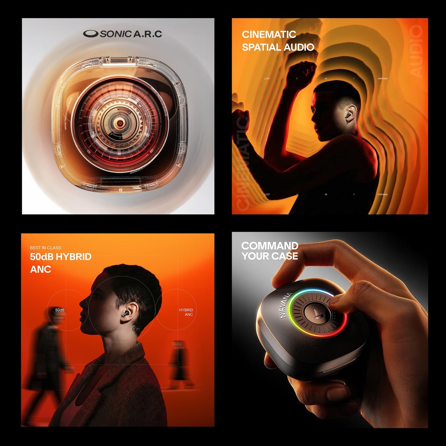 boAt 2026 Launch Nirvana Crown, SONIC ARC, LEDs, Haptic Feedback,50dB Hybrid ANC,Spatial Audio, 6 Mic ENx