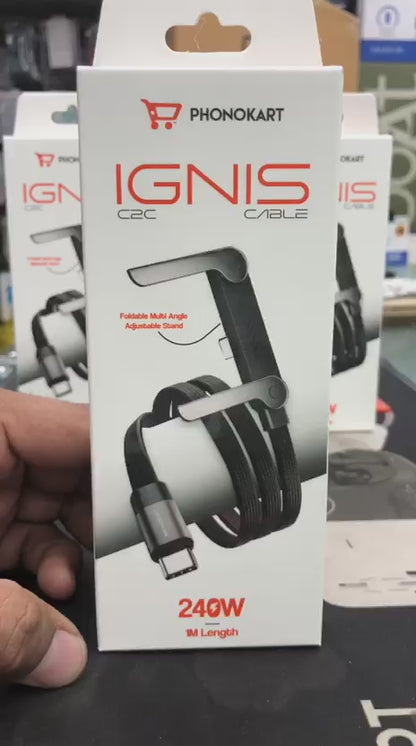 Phonokart Ignis 240W C To C Cable foldable multi angle adjustable stand